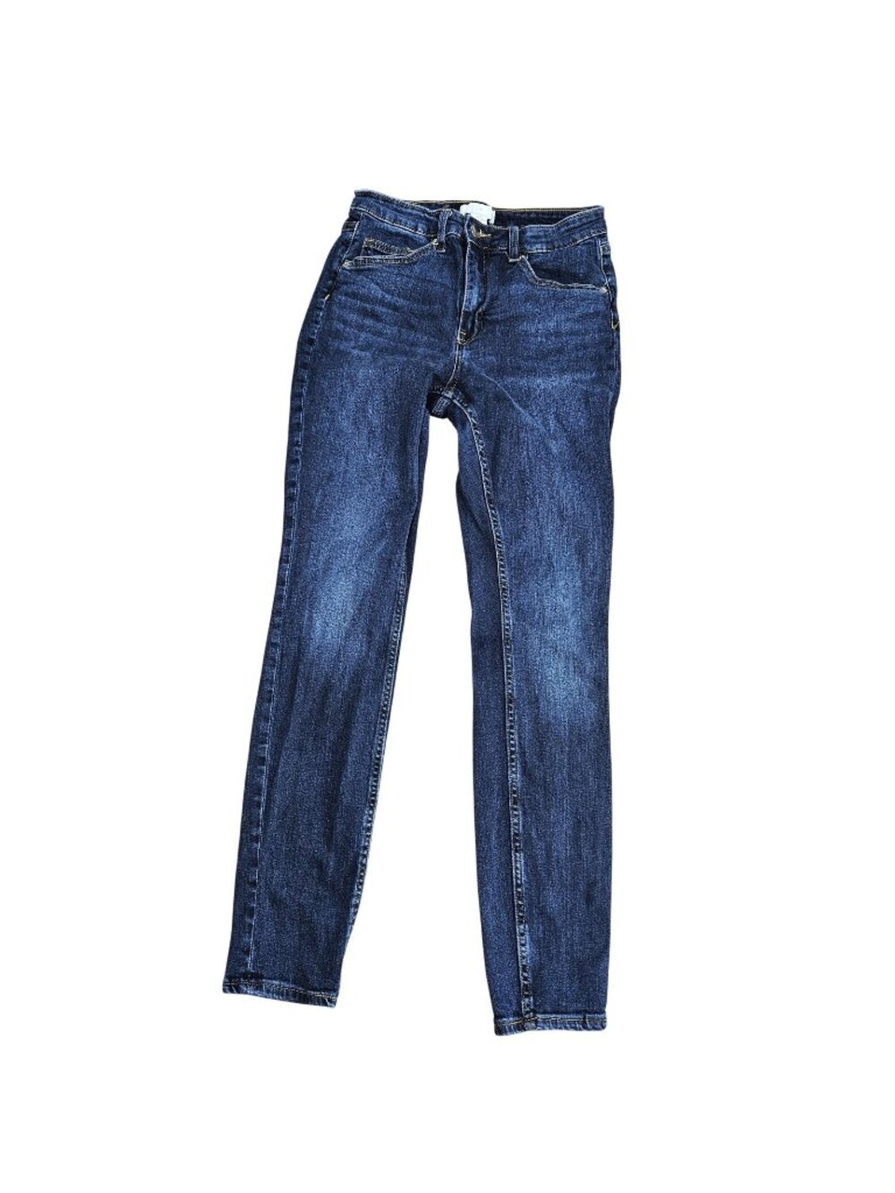H&M Skinny Jeans Womens 8 Blue Med Wash Mid Rise Slim Stretch Denim Casual